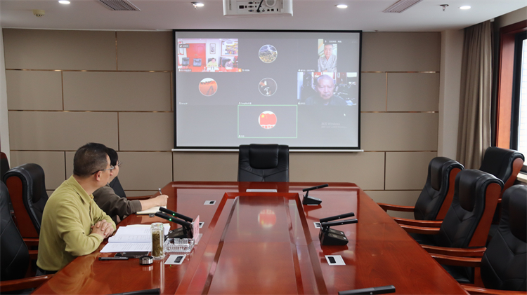 集團公司出席與上海向陽公益基金會、 供銷總社青島公司、國科凱信集團交流合作視頻會